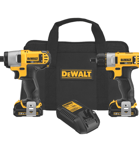 DEWALT DCK210S2 12-Volt Max Screwdriver-Impact Driver Combo Kit