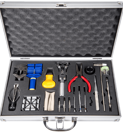 LGI Premium Watch Repair Kit with Reusable Aluminum Box